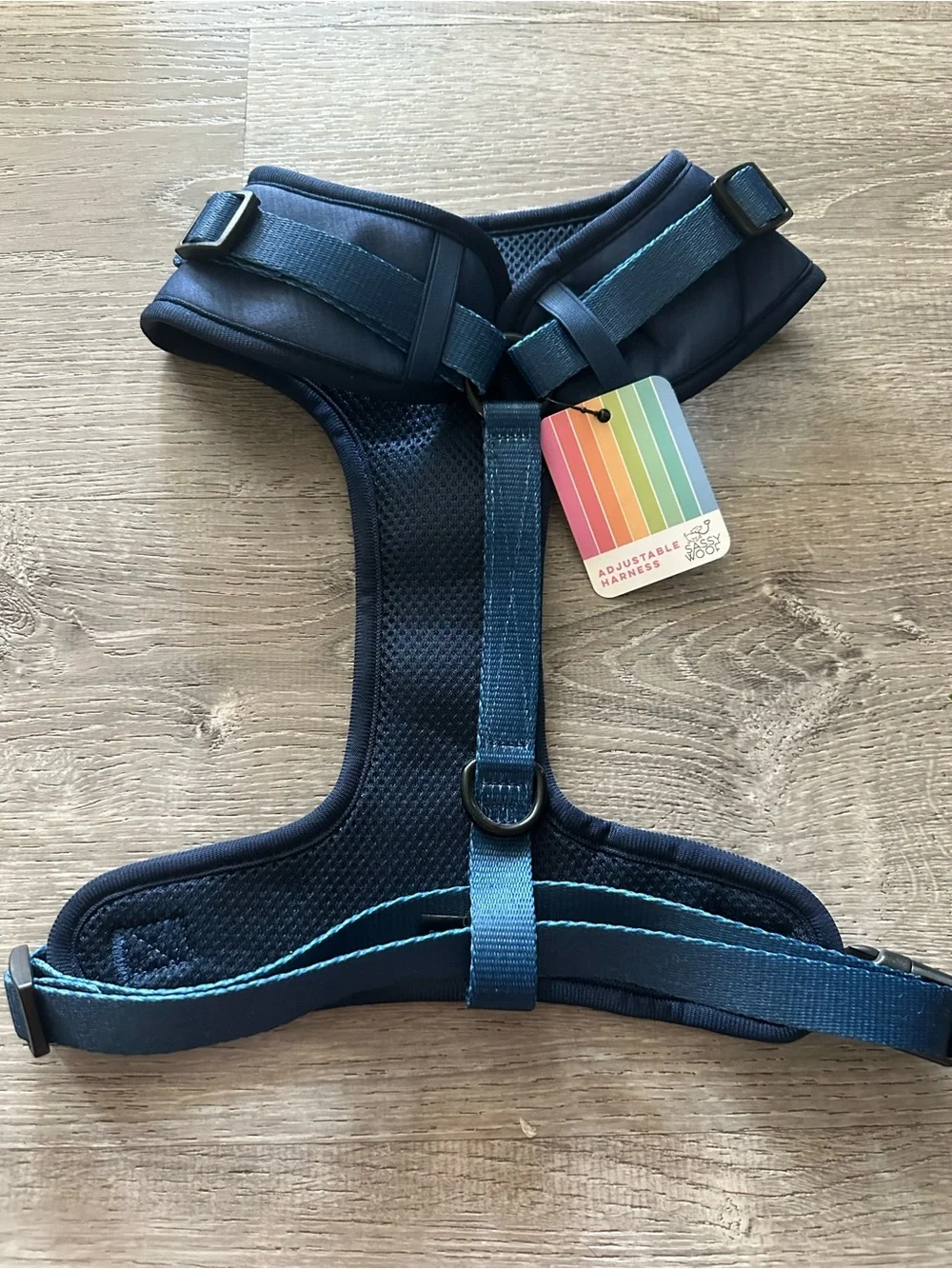 Sassy Woof Navy Blue Padded Dog Harness size XL